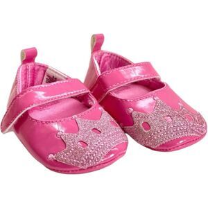Baby Girls Disney Princess Tiara Crown Mary Jane Soft Crib Shoes - Sz 3-6 mo